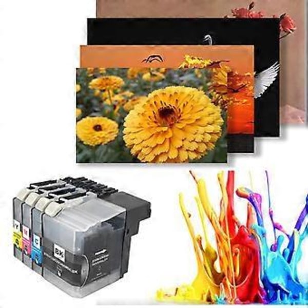 4 stk. LC539XL LC535X Kompatible blækpatroner til Brother DCP-J100/DCP-J105/MFC-J200 Inkjetprinter Forebygger tilstopning