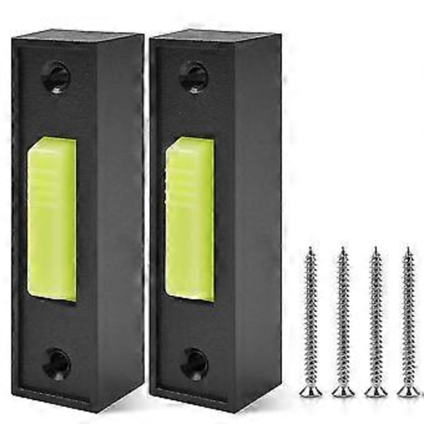2 st Universal Garageportöppnare Väggmonterad Tryckknapp Svart Finish Med