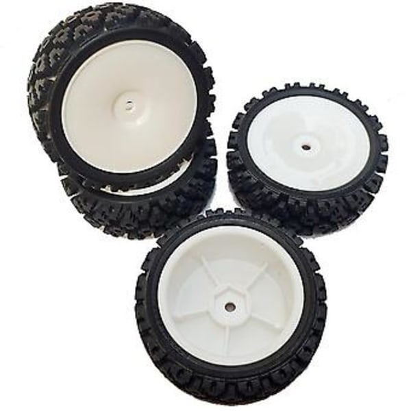 4 stk 70mm 1/10 Rc Offroad Buggy Bil Gummidekk Hjul Dekk Front For Tt01 Tt02 Xv01 Lc Racing P