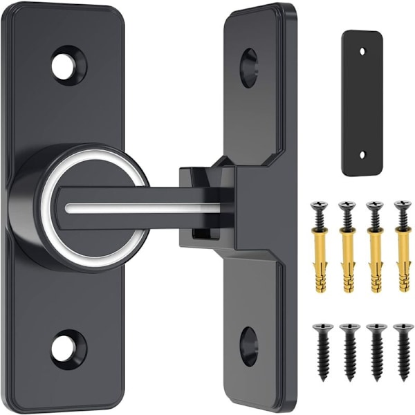 Barn Door Lock Hardware, Heavy Duty 90 Degree Latches, Security Door Lock Latches, Sliding Barn Door Latches for Garden