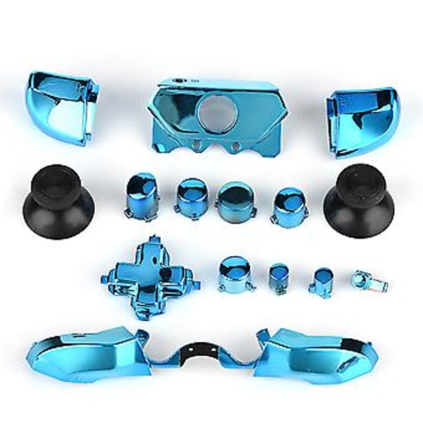 Komplette Knappesett Mod Erstatningsdel for Microsoft Xbox One Kontroller 3.5mm Jack (Blå)