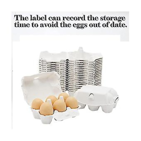 50 Stykker Eggkartonger i Papir for Hønseegg, Massefiberholder, Bulk, Holder 6 Egg, Gårdsmarked