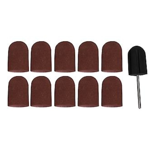 Nagelkonst Slipband Nagelpolering Sliphuvud Slipringlock 16 x 25mm (Brun)