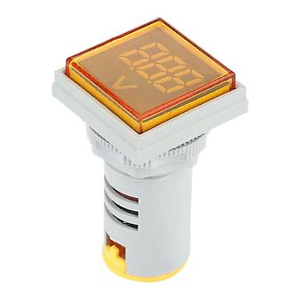 LED Voltmeter Signallampa Digital Display AC Spänningsmätare Indikatorlampa Testare (Gul)