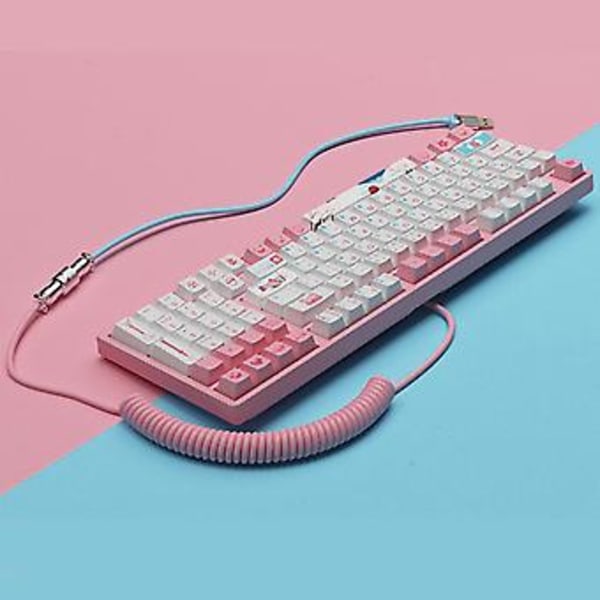 Spiral USB C-kabel för gamingtangentbord Trådbunden mekanisk tangentbords USB-kabel