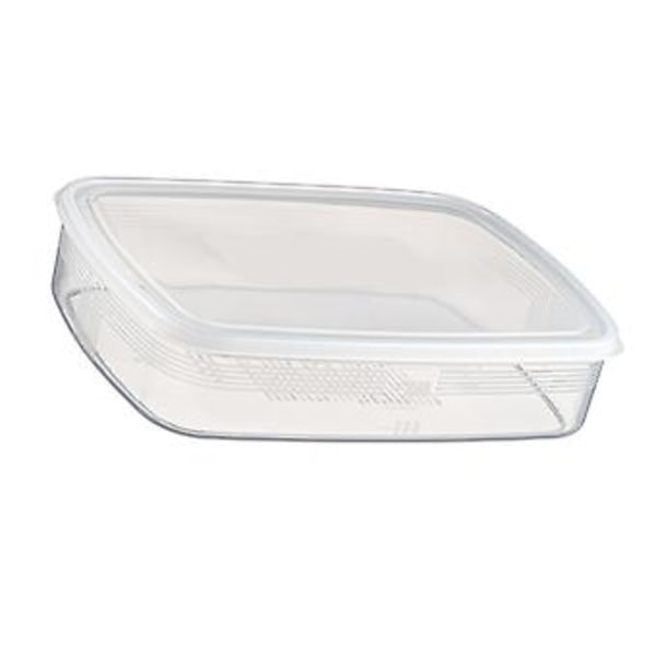 Madopbevaringsboks i plastik, friskhedsbevarende boks, madbeholder til køleskab til brød, dampede boller og dumplings