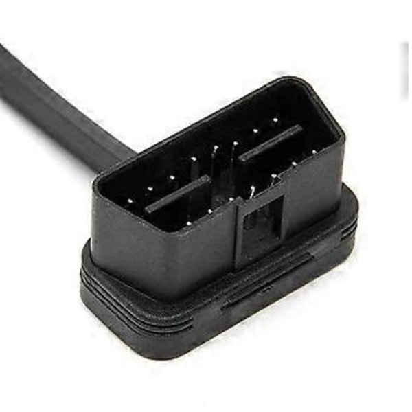 OBD2 Han til Hun Højre Vinkel Diagnostisk Forlængerkabel 60CM med Strømafbryder OBD Afbryderkabel Diagnostisk Værktøj