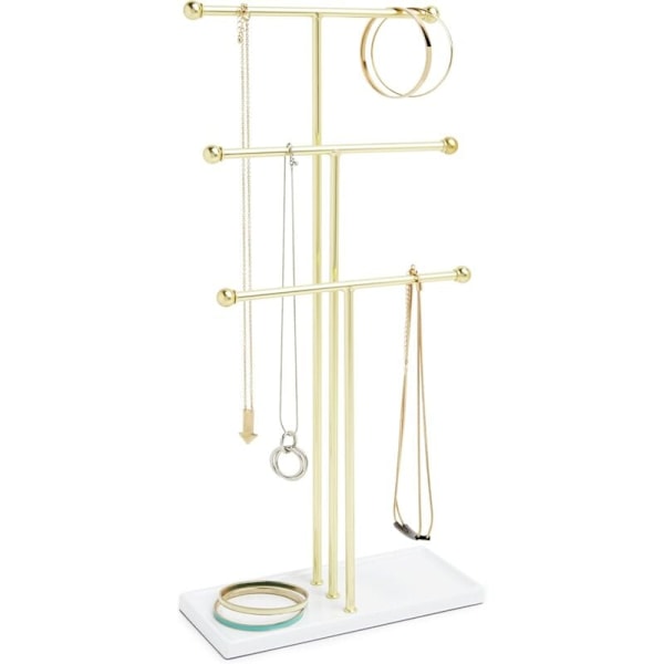 MOWZE Gold Metal and White Metal Jewelry Tree