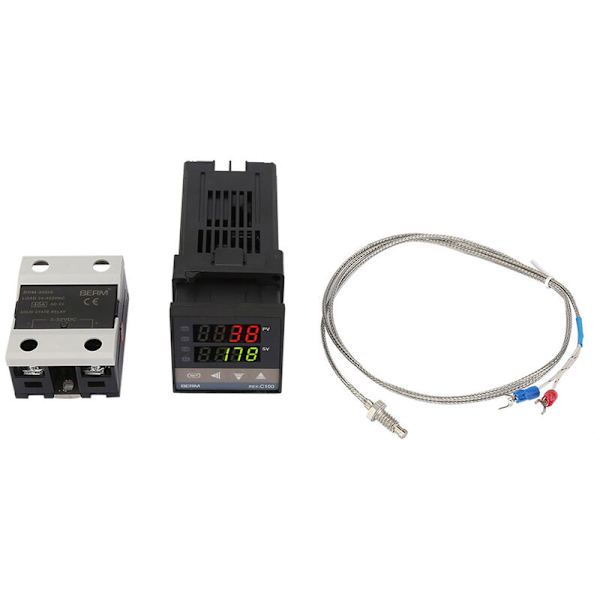 REX-C100 PID Temperaturregulator, Digital termostatkit AC110V-240V, 0℃1300℃, LED Digital temperaturregulator med larm