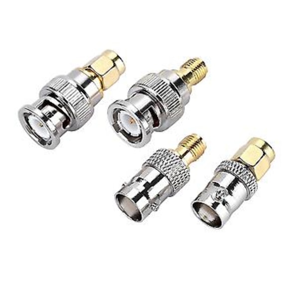 4 st Koaxial Antennkontakt BNC Hane/Hona till SMA Hane/Hona Kontakt