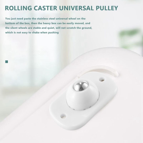 Self-Adhesive Casters Mini Swivel Wheels Dough Universal Wheel 360 Degree Rotation Pulley for Bins (24 Pieces)