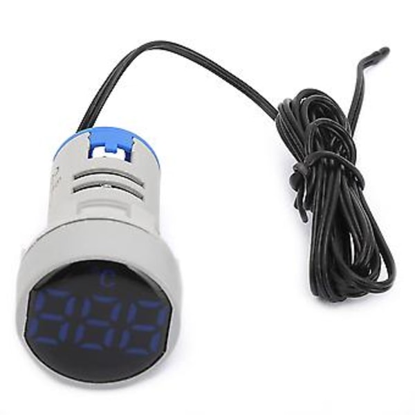 AC 50~380V Temperaturindikatorlampa LED Digital Termometer -20~199℃ (Blå)