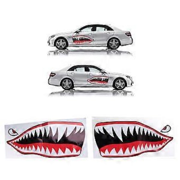 2 stk. Flying Tigers Hai Tenner A-10 Warthog Dekaler Klistremerker Warhawk Jagerfly