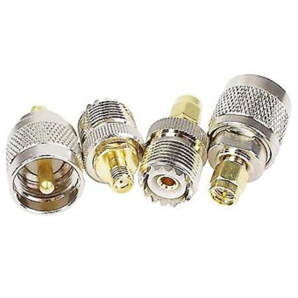 4 stk./sæt Uhf Sl16 Pl259 So239 til hanstik hun RF-konnektor testkonverter