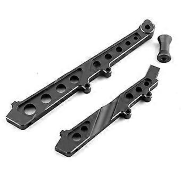 Aluminium Främre och Bakre Chassiförstärkning för ARRMA 1/7 Limitless Infraction 6S RC Bil Uppgraderingsdelar Tillbehör, Svart