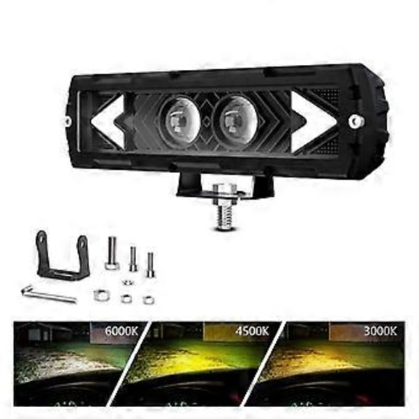 6 tommer LED Lysbjælke 120W LED Bjælke Offroad Arbejdslys Hvidt Gult Kørelys til Bil Lastbil ATV SUV RV Motorcykel