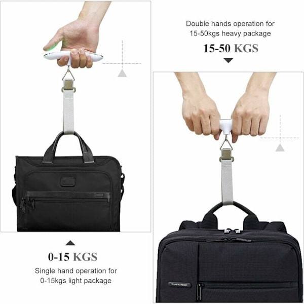 Bagagevåg Elektronisk Resväska Bärbar Vågskala Max 50Kg/110Lb(LB,g,Oz,kg) Tara-funktion Låsvikt Batteri Tillhandahålls för Resor/Post/Shopping..