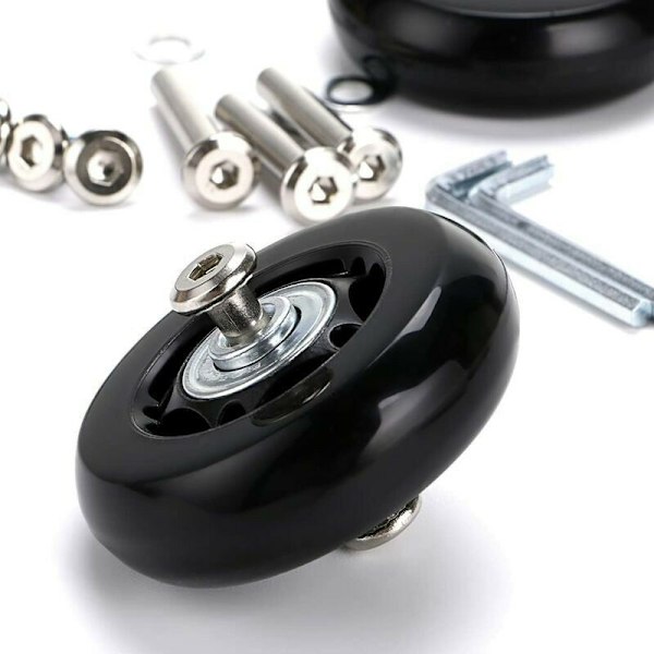 2 kpl matkalaukku pyörät korvaavat pyörät laakerikorjaus matkalaukulle 60×18mm, musta