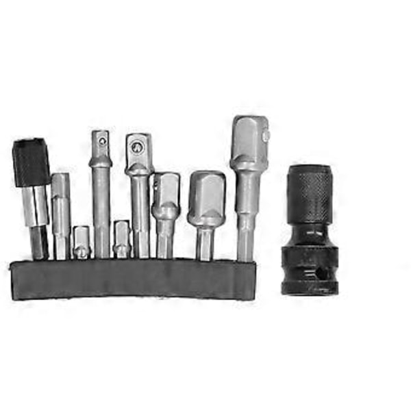 11 stk. Sokkeladapter Hex Shank Firkantet Hode Koblingsstang Sett Kit for Luftskrutrekker