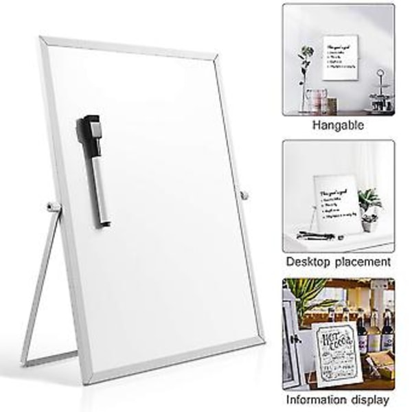 Whiteboard med D för skrivbord, dubbelsidig whiteboard Plr Reer för skola