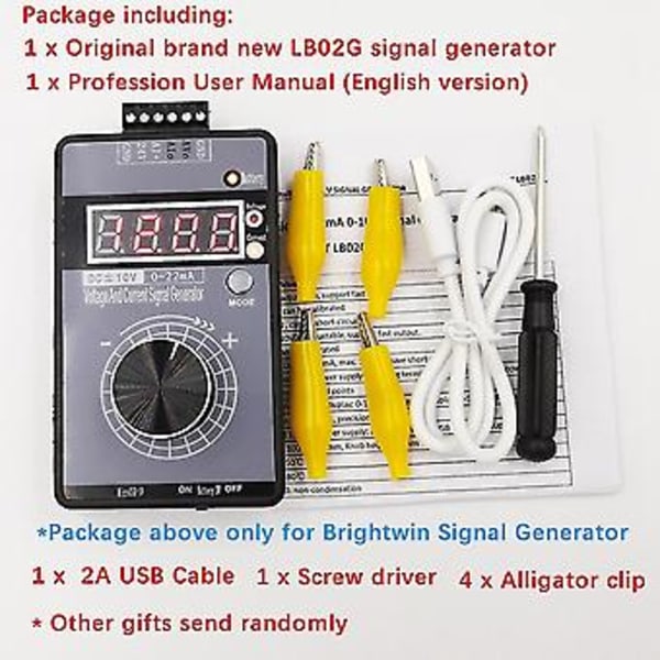 4-20mA Ström Volta Signalgenerator, Simulator För PLC Och Panel Felsökning, Fr