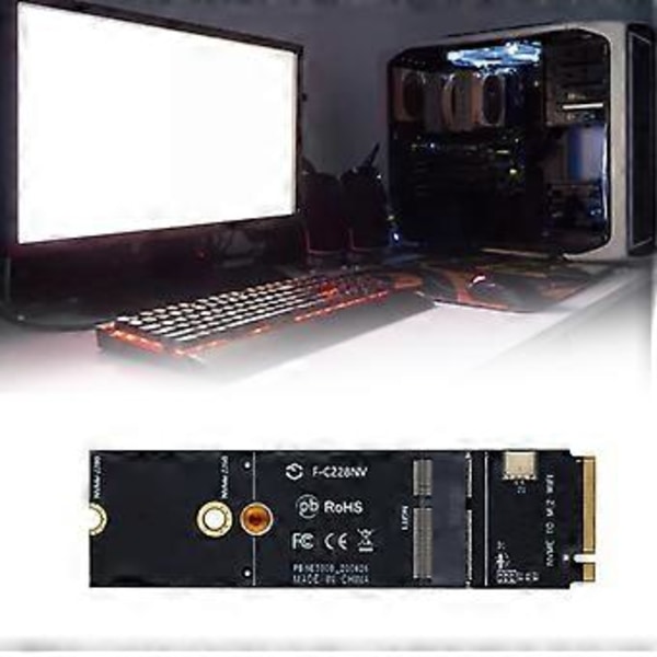 M2 Trådlöst Kort till NVME Adapter för Laptop Dator M2 M-Key gränssnitt till M2 A+E Key eller EKey Konverterare