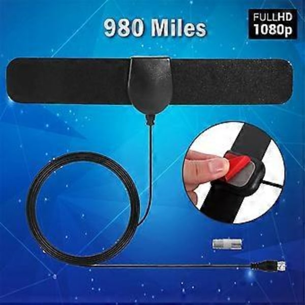 2 st TV-antenn 4K 1600 km inomhus HDTV Digital Bärbar Antenn Signal Free View TV-antenn