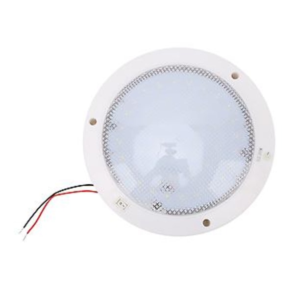LED Panellampa med Strömbrytare Solenergisystem för Båt Husbil Kök Takskåp 12V (Ren Vit (6000-6500K))