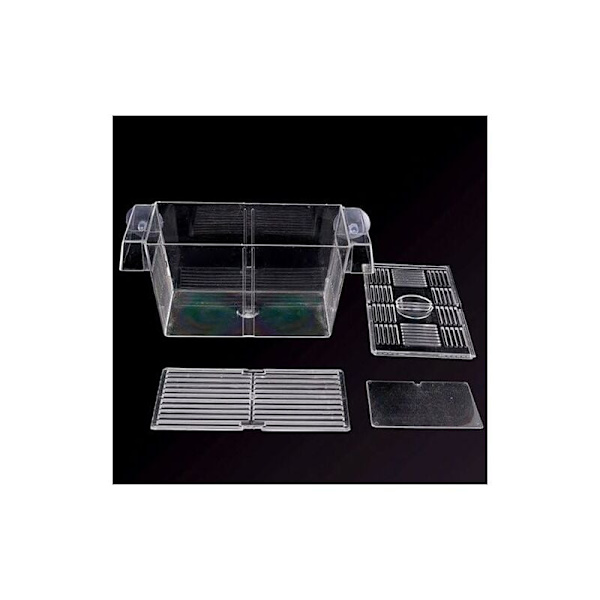 Flydende redekasse 2 i 1 akvarium avlsfisk rugekasse (12 x 7 x 7 cm) - Fei Yu