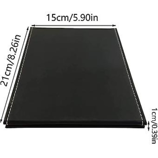 Rese Hopfällbar Spegel PU Läder Bordsspegel Sminkspegel Med Ställ Kompakta Speglar (21 * 15cm / 8.26 * 5.9in , Svart) (d-4-)