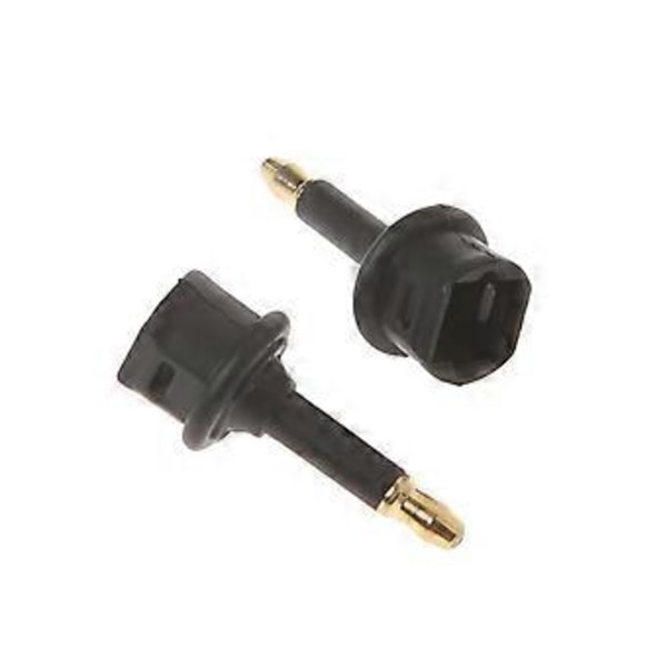 2 stk Toslink Hunn Til 3.5mm Hann Mini Audio Plugg Digital Optisk Adapter Konverter