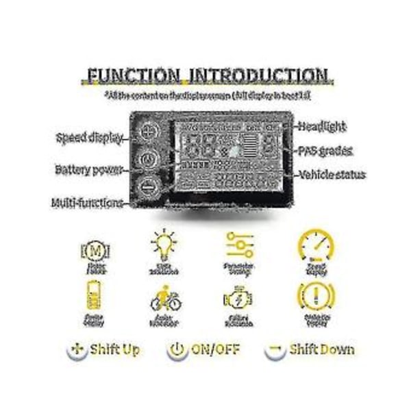24v 36v 48v 60v Vandtæt LCD Display S866 Controller Panel Dashboard Elektrisk Cykel Display Til El