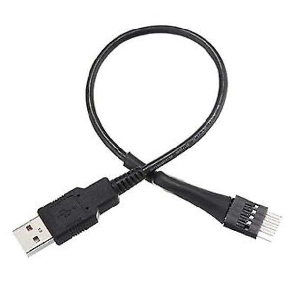9-nastainen ulkoiseen USB A -liitäntään PC-emolevyn sisäinen datakaapeli 20cm