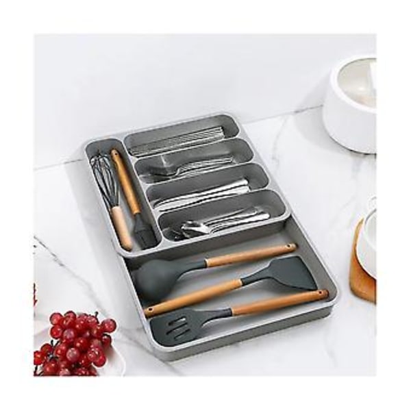 Exble Bestikk Organiser, Utensil Organiser For Kjøkkenskuffer, Justerbar Sølvbestikk Organiser