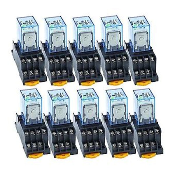 10kpl My4nj 14-nastainen elektroninen mini sähkömagneettinen rele 5a kela, ac220v