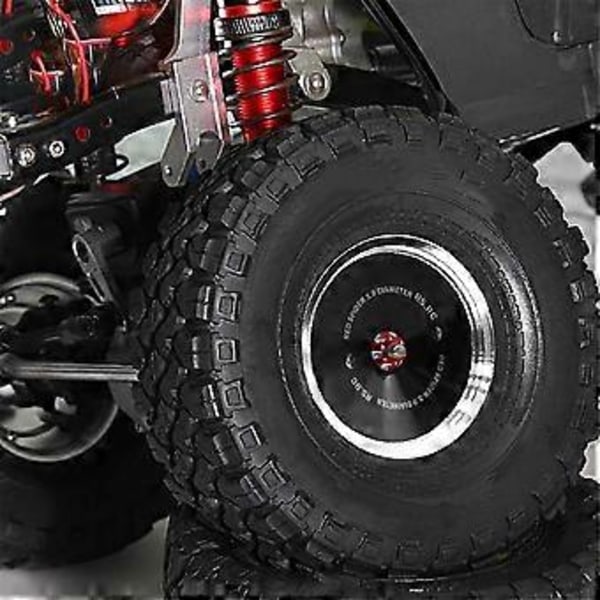 4 kpl/setti 1,9 tuuman metallinen retropeili pyörän napa SCX10 -4 RC-auton modifikaatiotarvikkeille universaali musta A