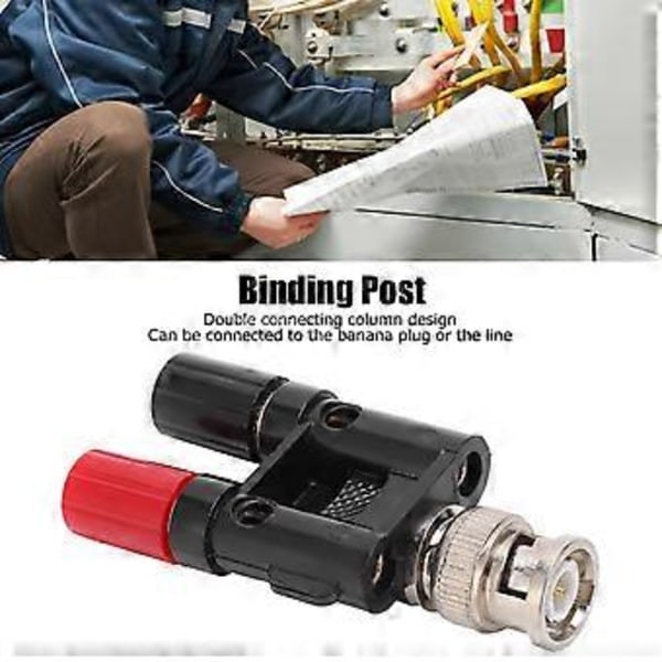 U26 BNC Han til 4mm Parallel Bindingsstolpe Adapter Konnektor Elektrisk Testudstyr Dele