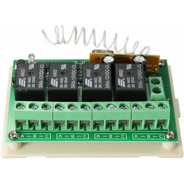 433MHZ Langaton DC 12V 4CH Kanavainen Kaukosäädin Pitkän Matkan RF-Relekytkin 2 Lähetintä +1 Vastaanotin Autotallin Ovelle/Portti Hälytykselle