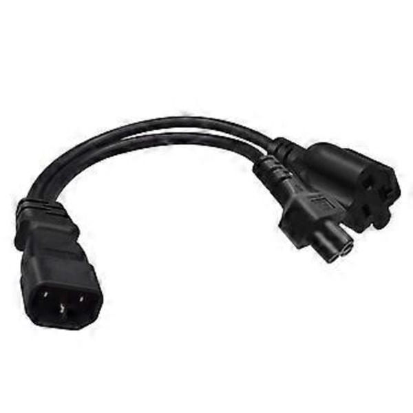 IEC320-C14 Han til IEC320-C5 +5-20R Hun Adapterledning Y-splitter Strømledning