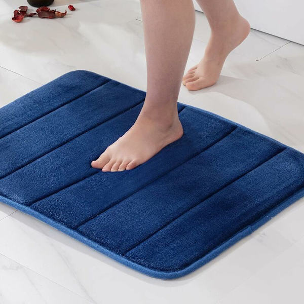 Minnesskum Badrumsmatta Halkskydd Badrumsmatta Duschmatta Korallfleece Mjukhet Hög Absorberande Tvättbar Badrumsmatta Badrumsmattor för B