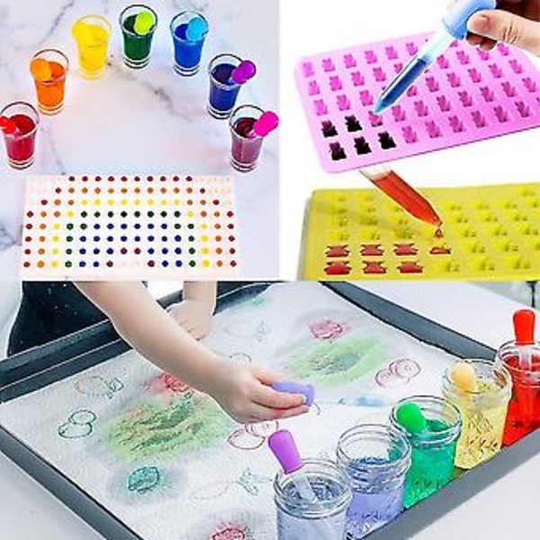 8 kpl nestemäisiä tiputtimia silikonia ja muovia, pipetit sipulikärjellä, silmätippapullo 5 ml (santanxing)