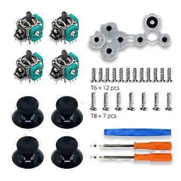 Joystick-anturimoduulin suojus johtava silikonikumityyny T6-T8 ruuvit ruuvimeisseli sorkkarauta - XBOX-ONE SLIM -ohjaimelle