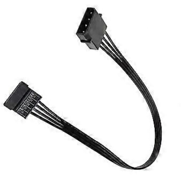 Molex IDE 4 Pin Han til 15 Pin Hun SATA Strøm Konverter Adapter Kabel Harddisk HDD SSD Strømforlængerkabel, 2 Pakke