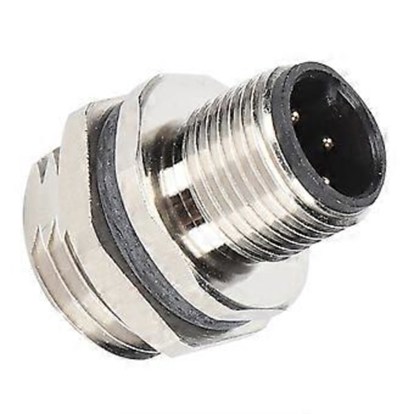 M12BP4 M16 Gängad Panelmonterad Sockel M12 IP67 Vattentät Kontakt 4-pin Plug Adapter