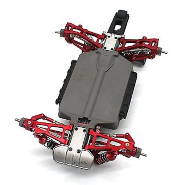 4kpl Metallinen Etuohjaus ja Palikka Takapyörän Navat H16 16207 16208 16209 16210 1/16 Rc Auton Päivitysosat, harmaa