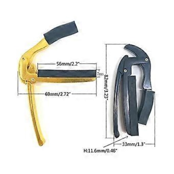 Gitarr Capo Zinklegering Capo Clamp Gitarrtillbehör Capotraste Guitarra