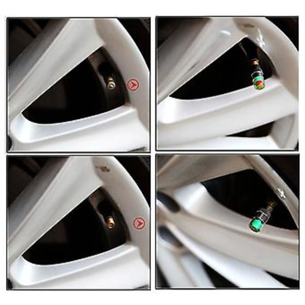 Däcktrycksindikator för bil Däcktrycksmätare Indikator Varningsventilhatt Sensor