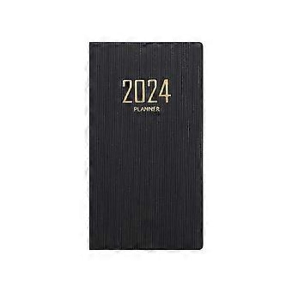 8 KPL 2024 Taskukokoinen suunnitteluvihko, pieni kalenteri käsilaukkuun 17,3 x 9,6 cm, päivittäinen viikoittainen ja kuukausittainen kalenteri