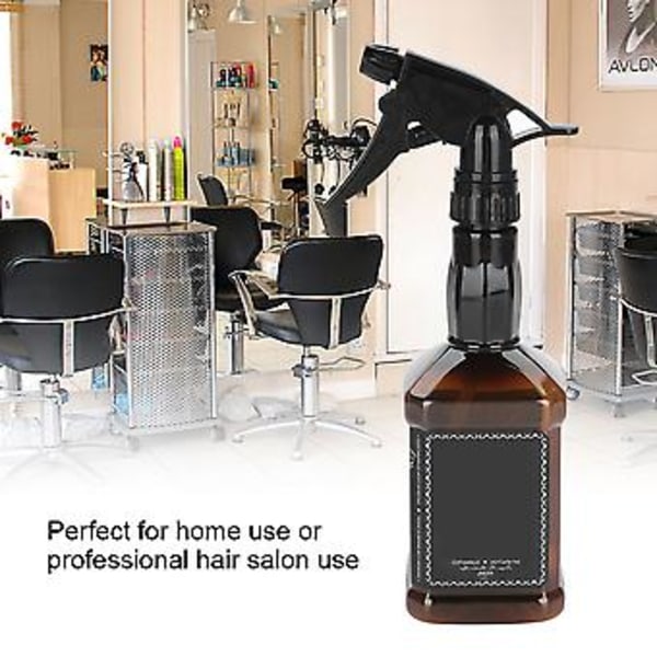 650ml Frisör Sprayflaska Salong Barberare Hårverktyg Påfyllningsbar Vattenspruta Flaska Brun