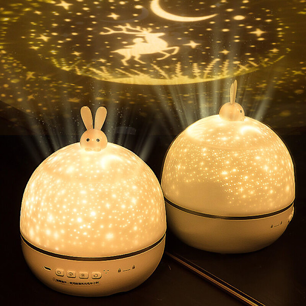 Baby Night Light Star Sky Projector, Bluetooth Musical and Luminous Night Light, 360° Rotation Remote Controlled Rechargeable Children's Night Light